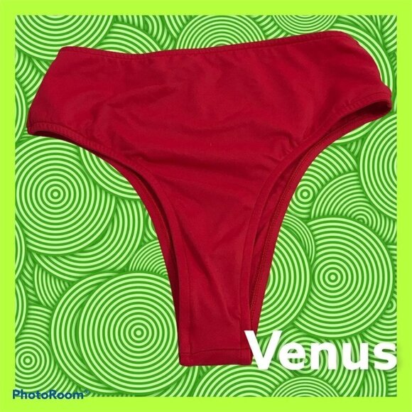 Venus Size 6 Red Hot High Waist Cheeky Bikini Bottom. Preowned - Picture 1 of 4